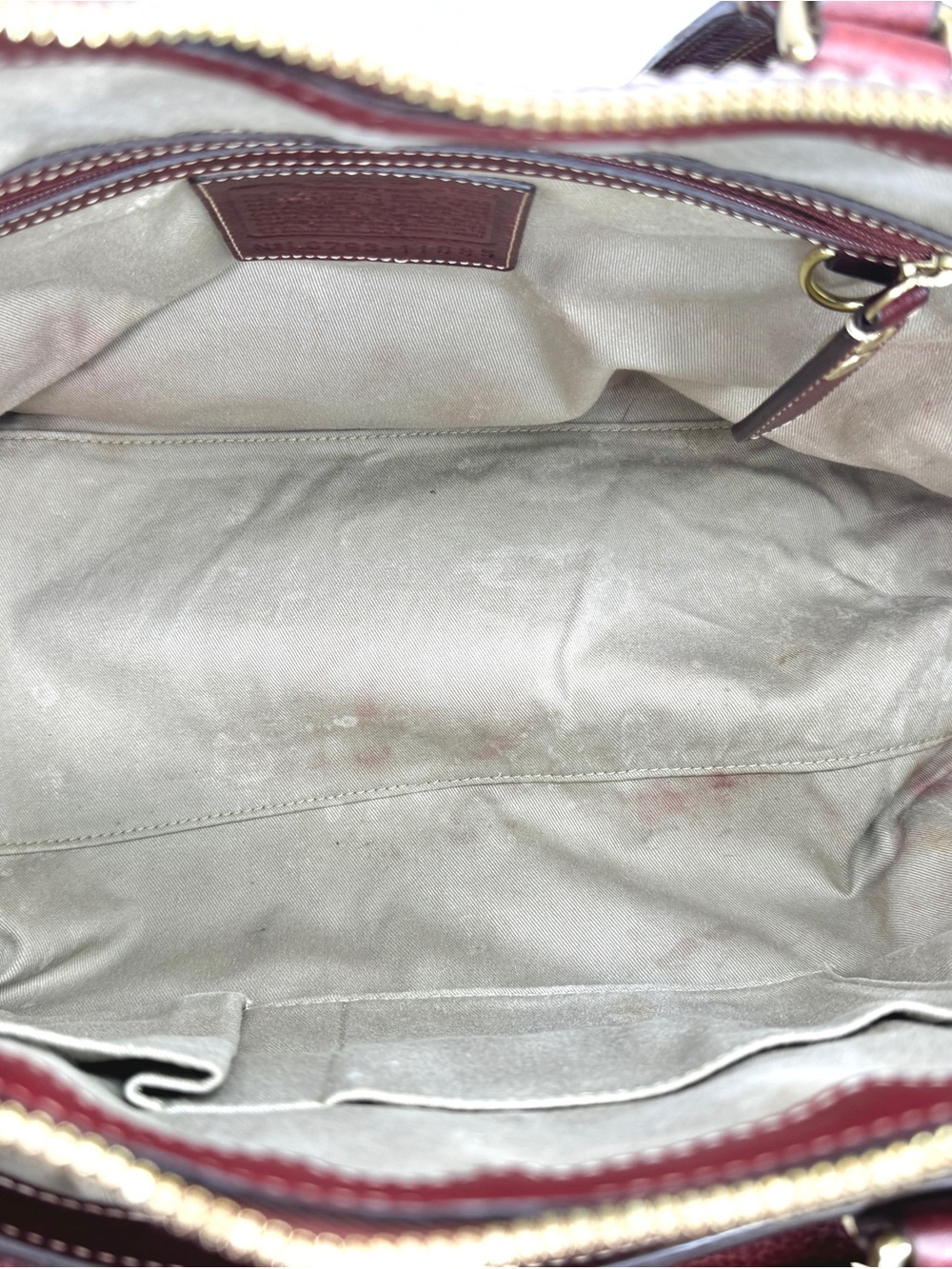 Coach Legacy Large Hamptons Miranda Rare Bordeaux Burgundy Leather Satchel Bag - Picture 8 of 15